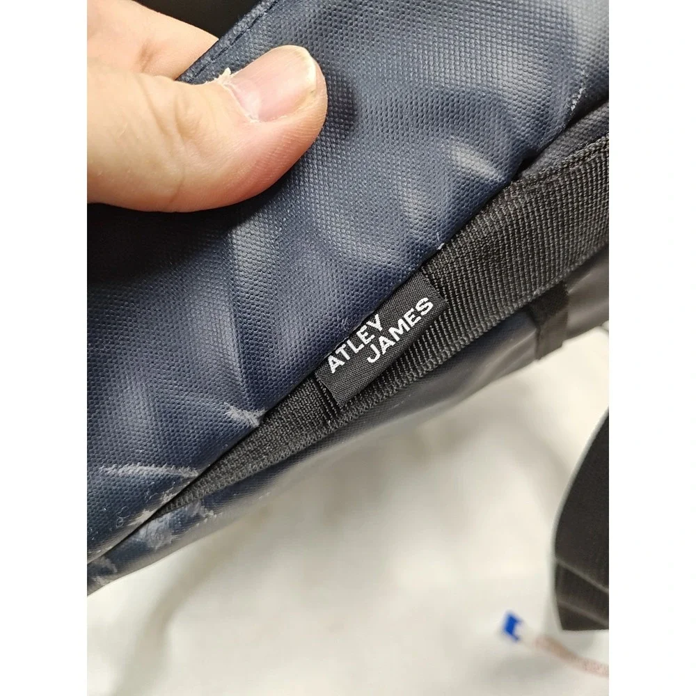 Atley James Blue Square Cooler Lunch‎ Bag Sack Insulated Zip Closure